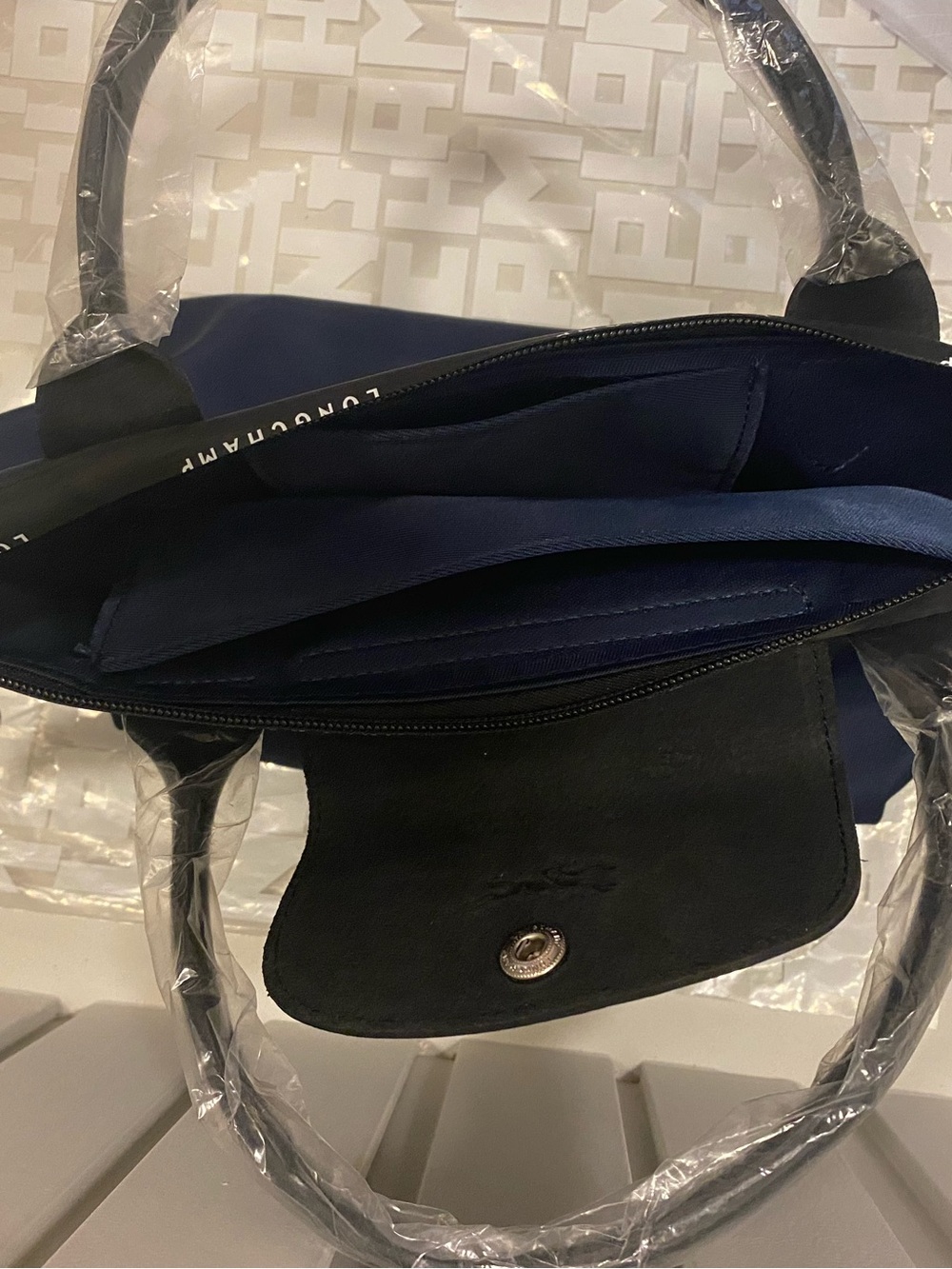 Longchamp LE PLIAGE ENERGY Small HANDBAG Navy Recycled canvas - Picture 9 of 9